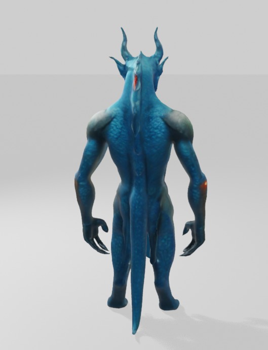 DRAGON WARRIOR CREATURE 3D model_8