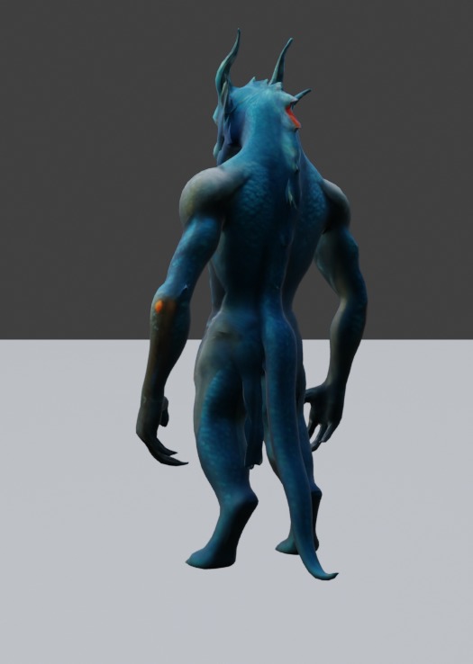 DRAGON WARRIOR CREATURE 3D model_11