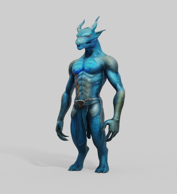 DRAGON WARRIOR CREATURE 3D model_1