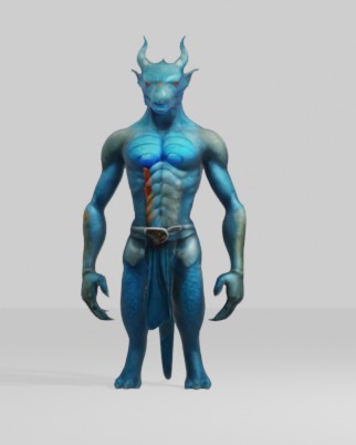 DRAGON WARRIOR CREATURE 3D model_4