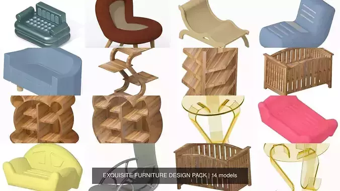 EXQUISITE FURNITURE DESIGN PACK 3D Model Collection