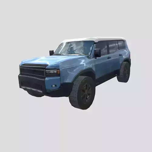 SUV off road lo-poly 3d model no logos 