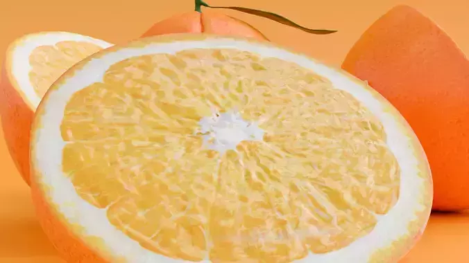 Orange Fruit 3d Model