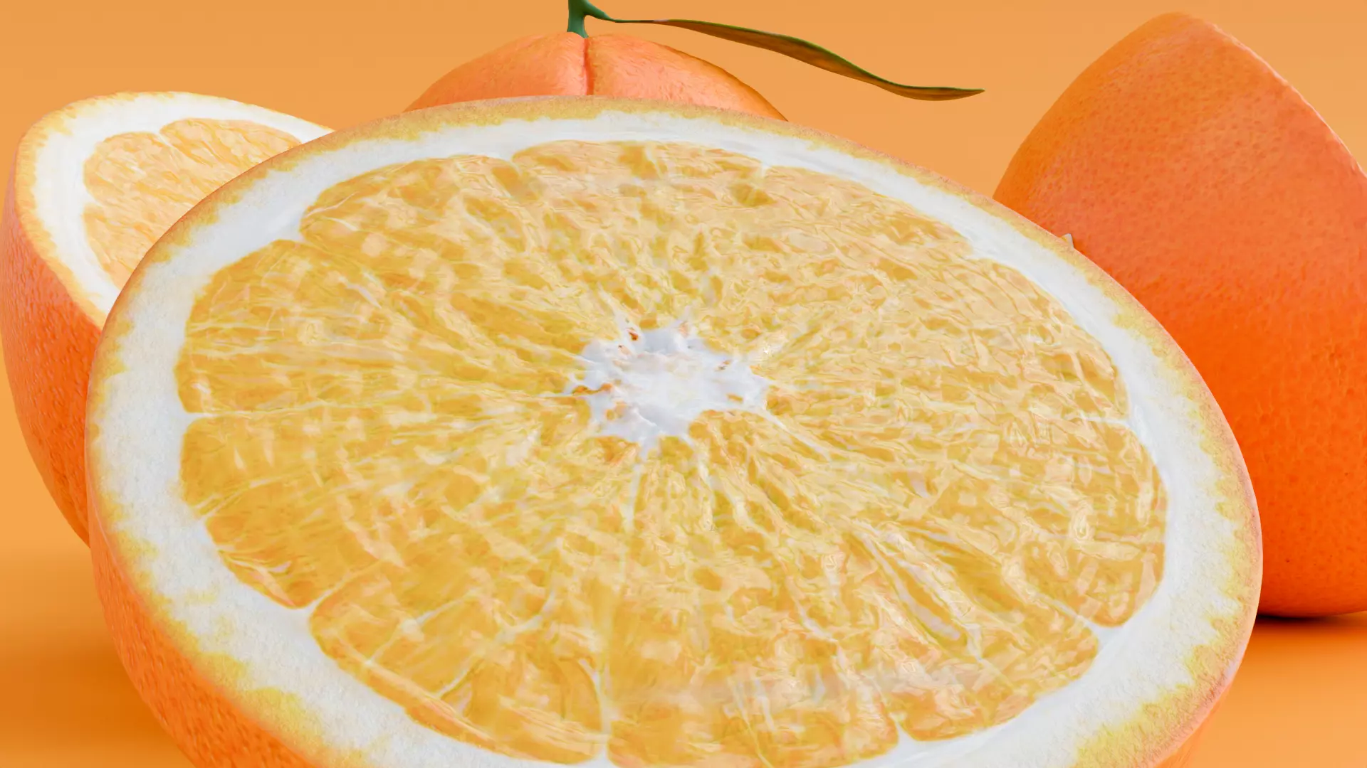 Orange Fruit 3d Model 3D model_0