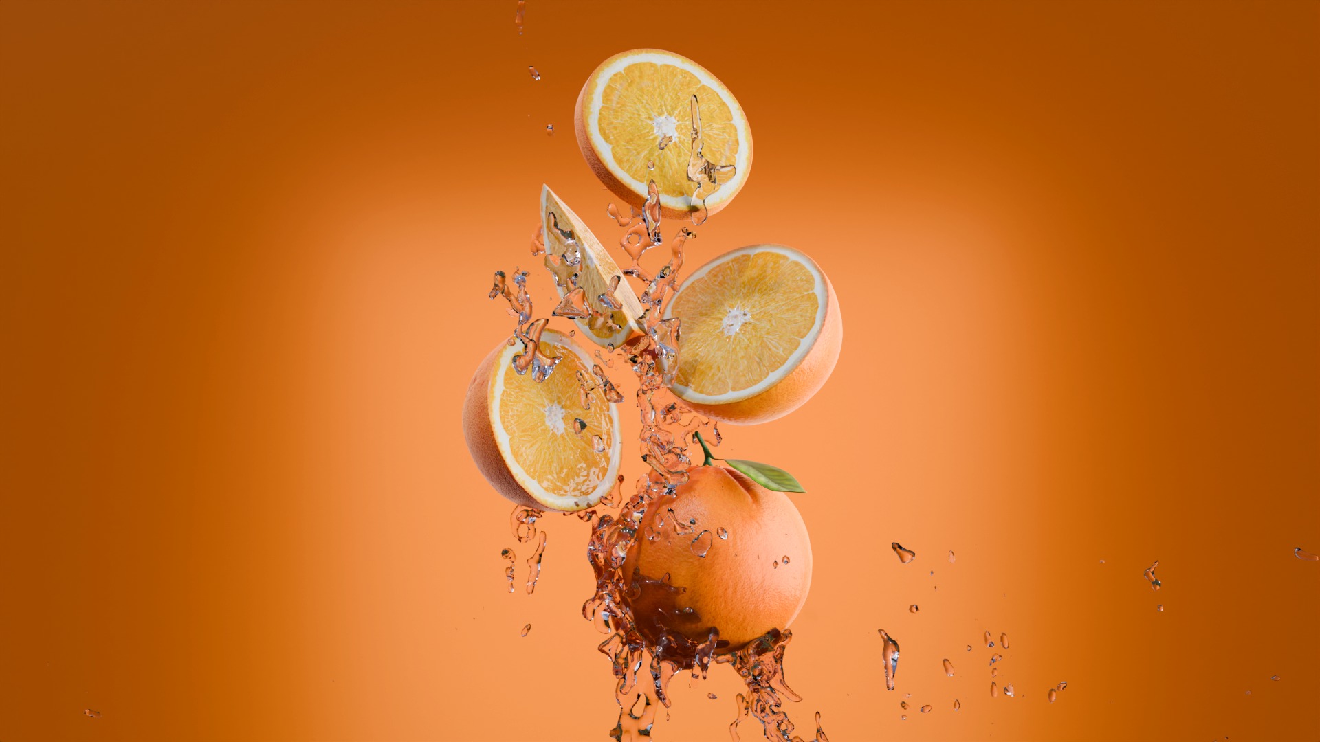 Orange Fruit 3d Model 3D model_4