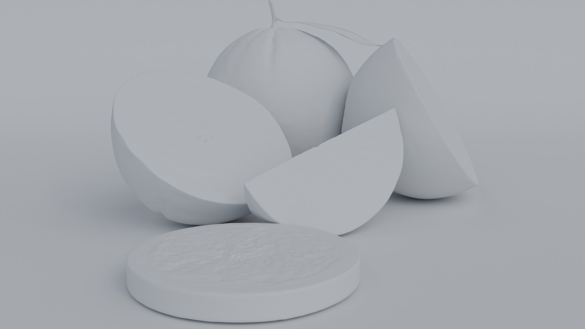 Orange Fruit 3d Model 3D model_5