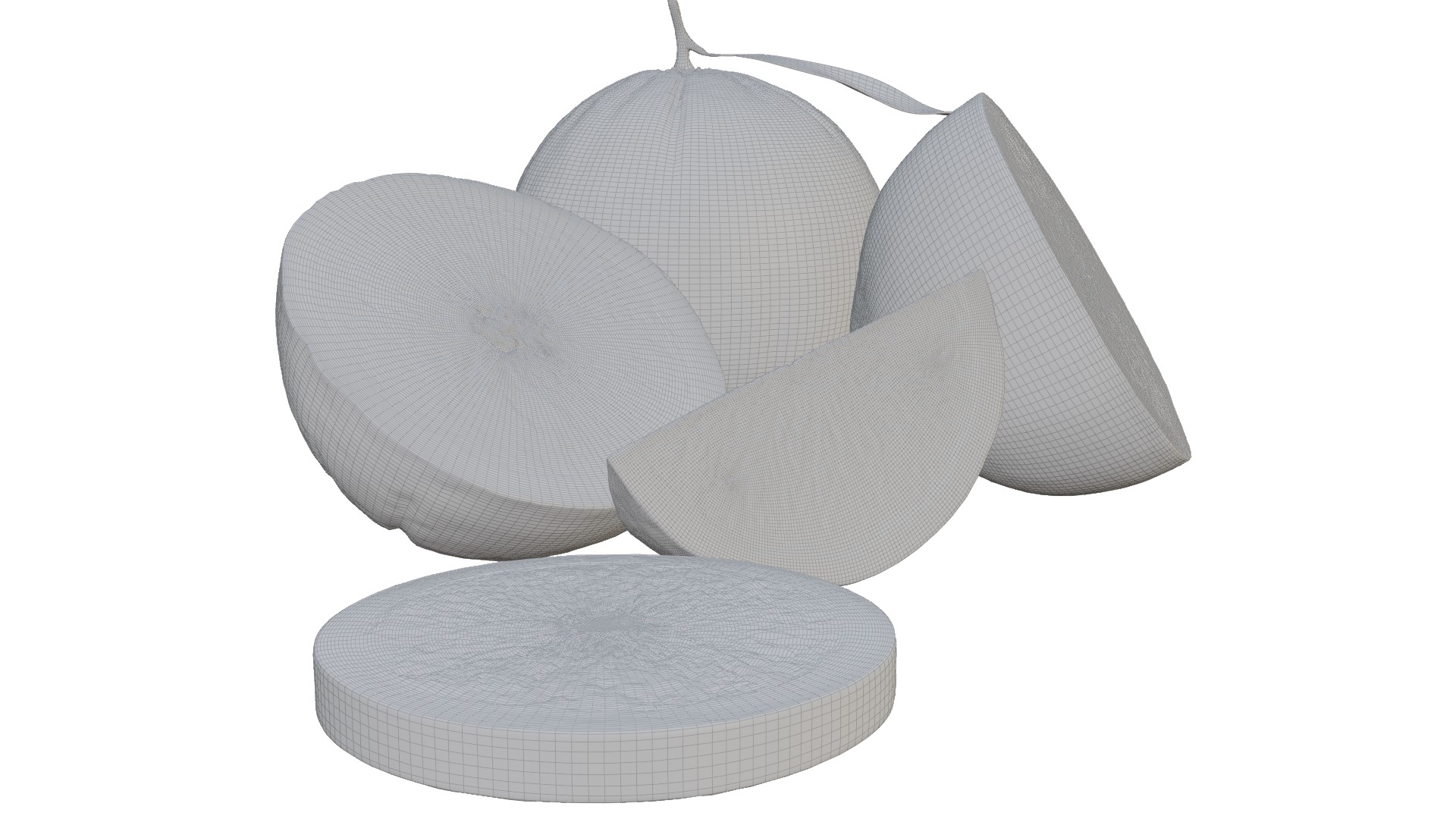 Orange Fruit 3d Model 3D model_7