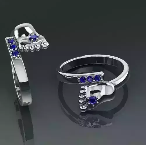 Baby foot ring N011326 3D print model