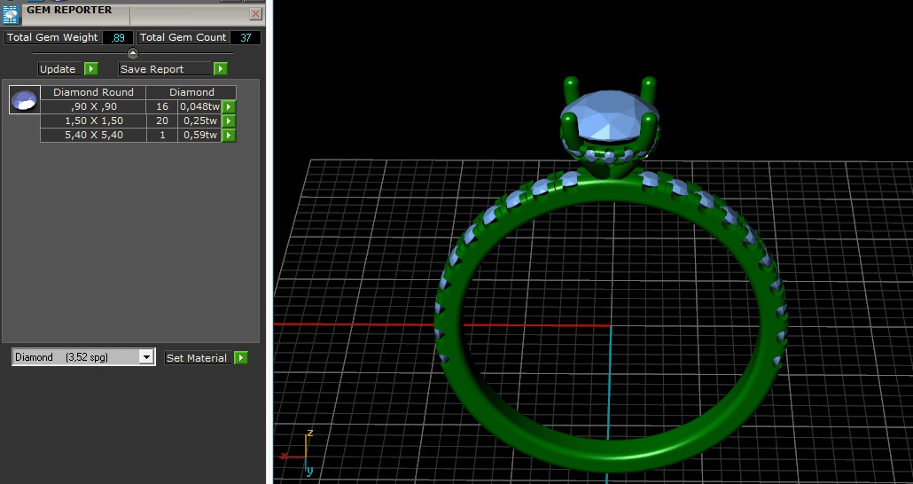Soliter ring N011324 3D print model_8
