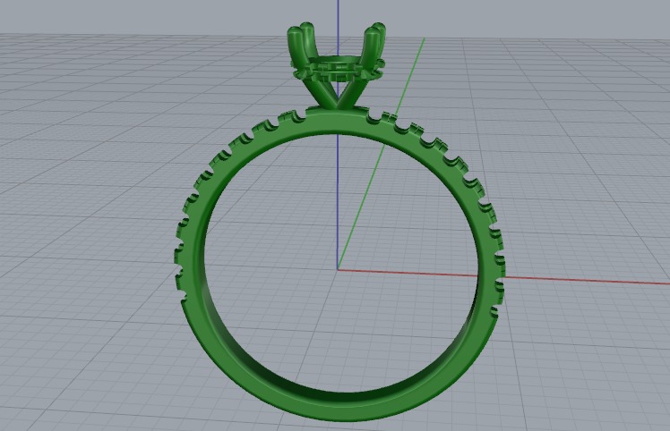 Soliter ring N011324 3D print model_2