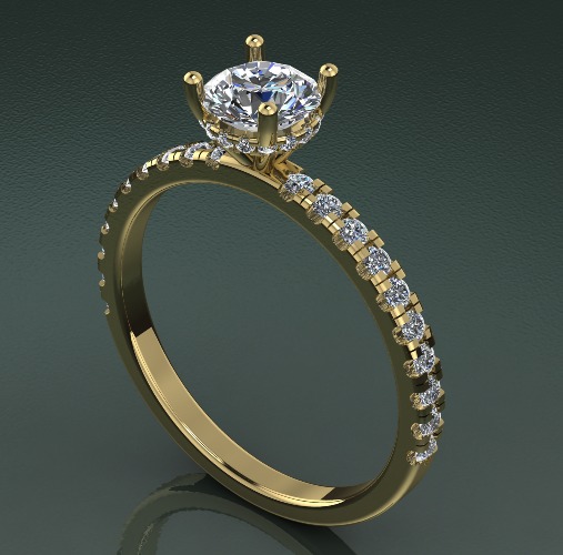 Soliter ring N011324 3D print model_1