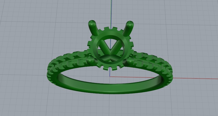 Soliter ring N011324 3D print model_4