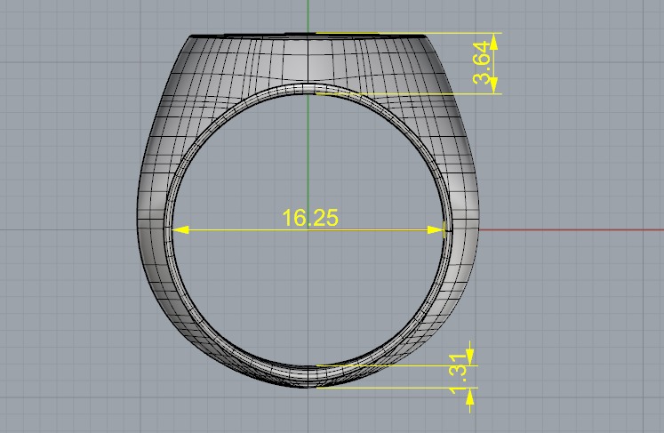Ring with letters L S N011312 3D print model_6