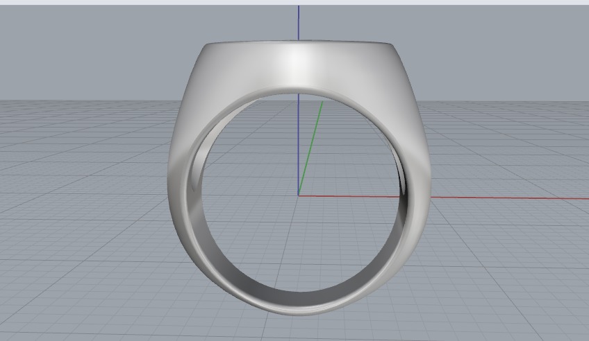 Ring with letters L S N011312 3D print model_3