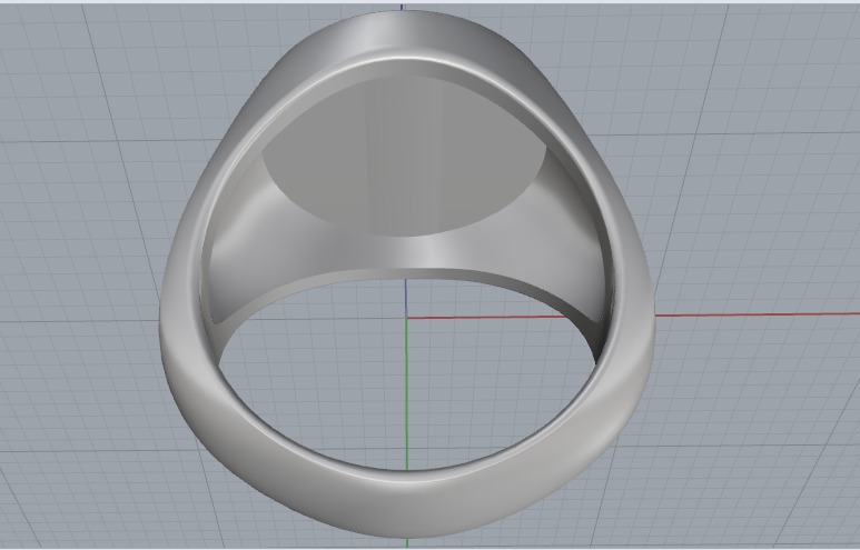 Ring with letters L S N011312 3D print model_4