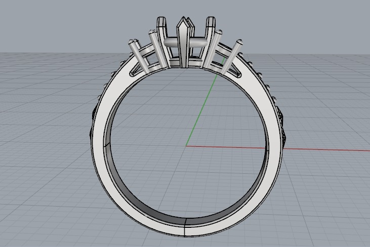 Ring N011300 3D print model_3