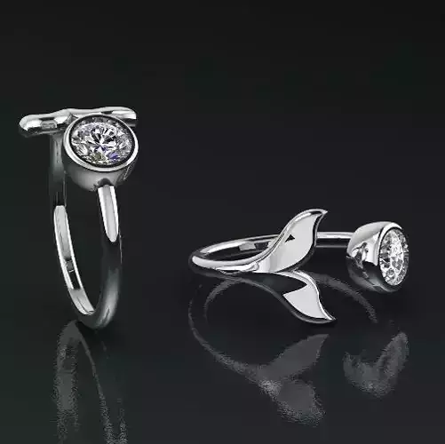 Fish tail ring N011283