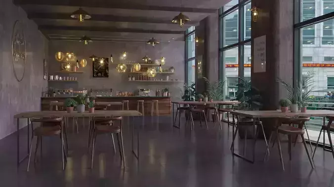 Antons Coffeeshop 3D model