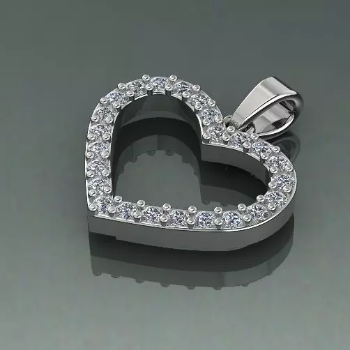 Pendant Heart N011275 3D print model