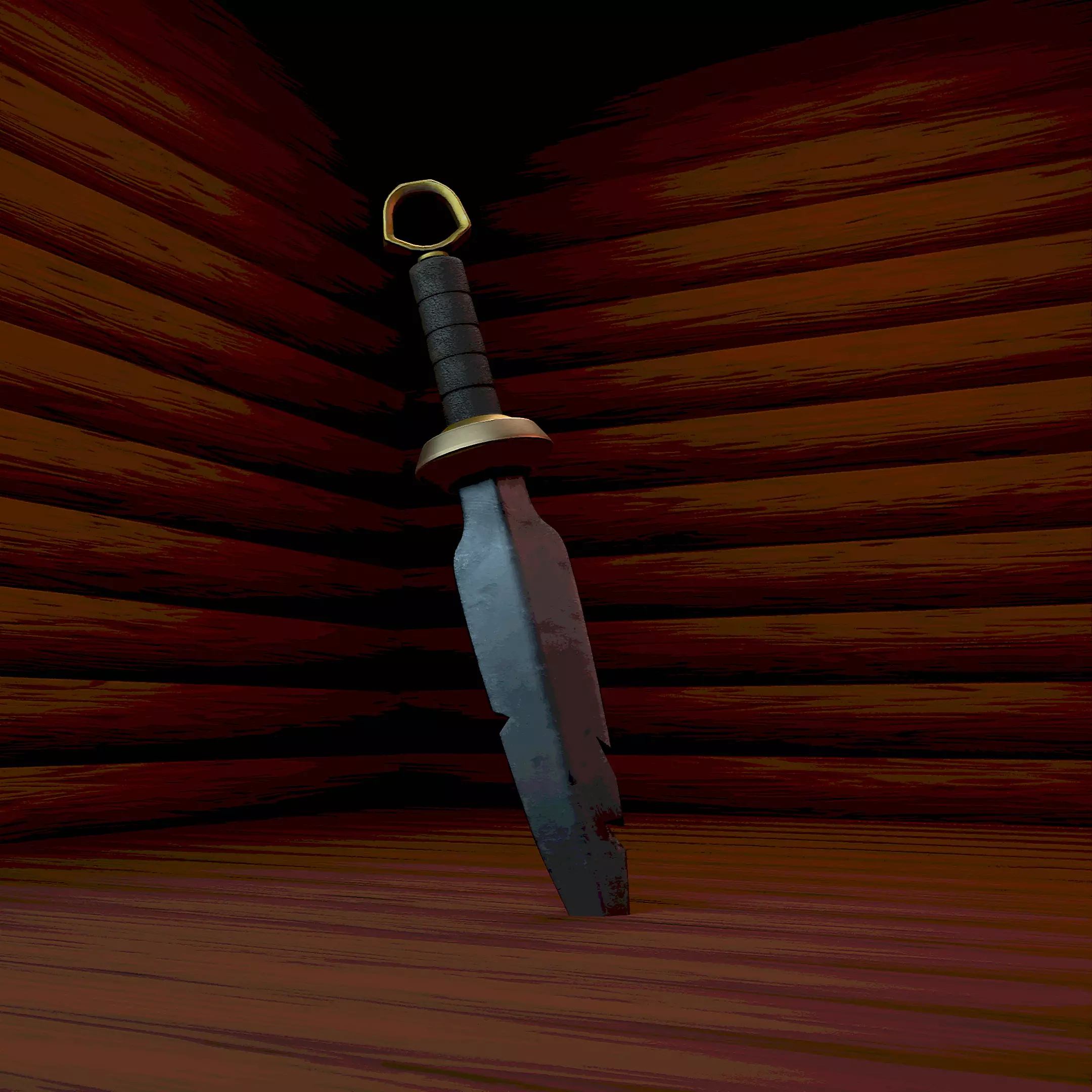 Stylized obsolete knife Free low-poly 3D model