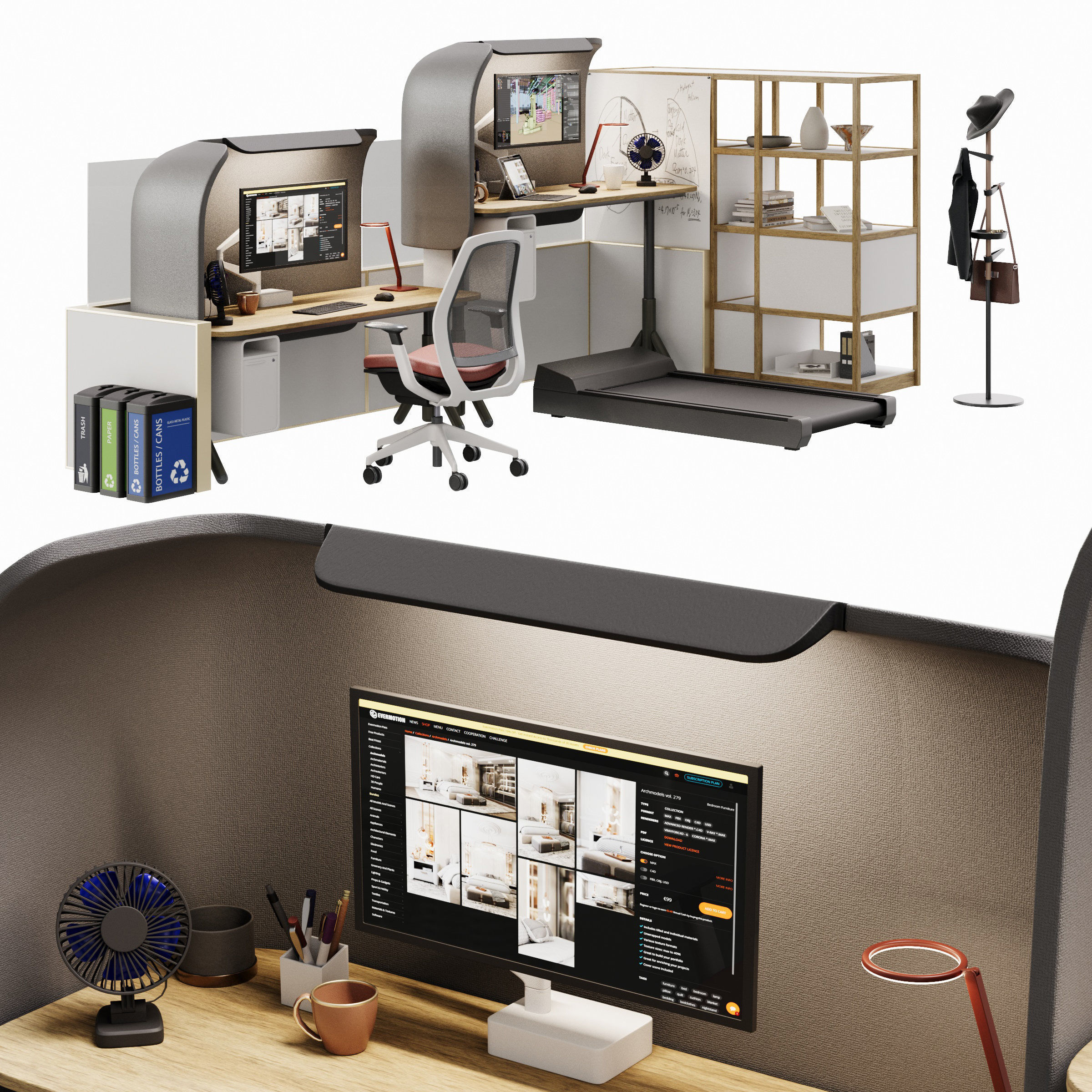 Archmodels vol 288 - office furniture 3D model_3