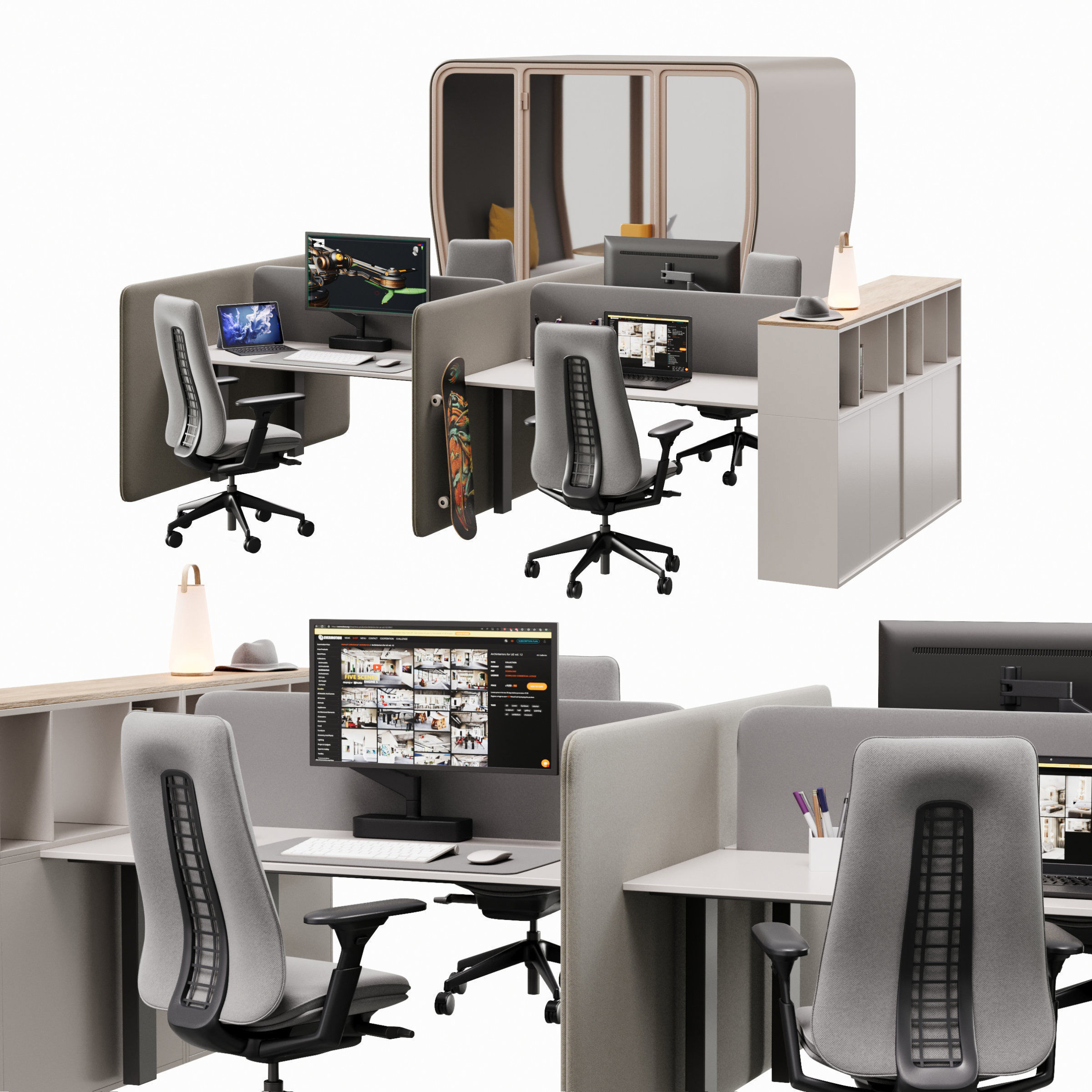 Archmodels vol 288 - office furniture 3D model_4