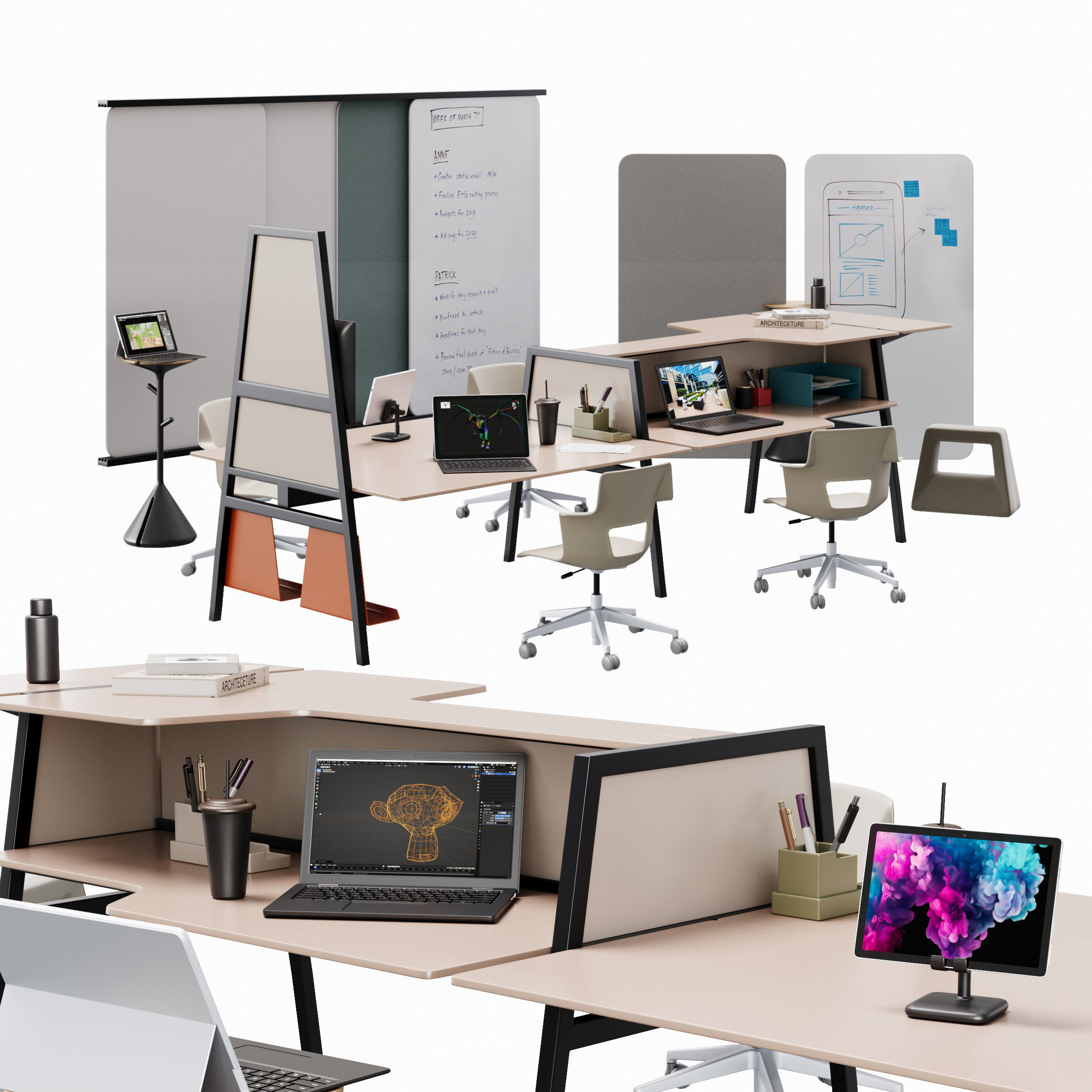 Archmodels vol 288 - office furniture 3D model_5