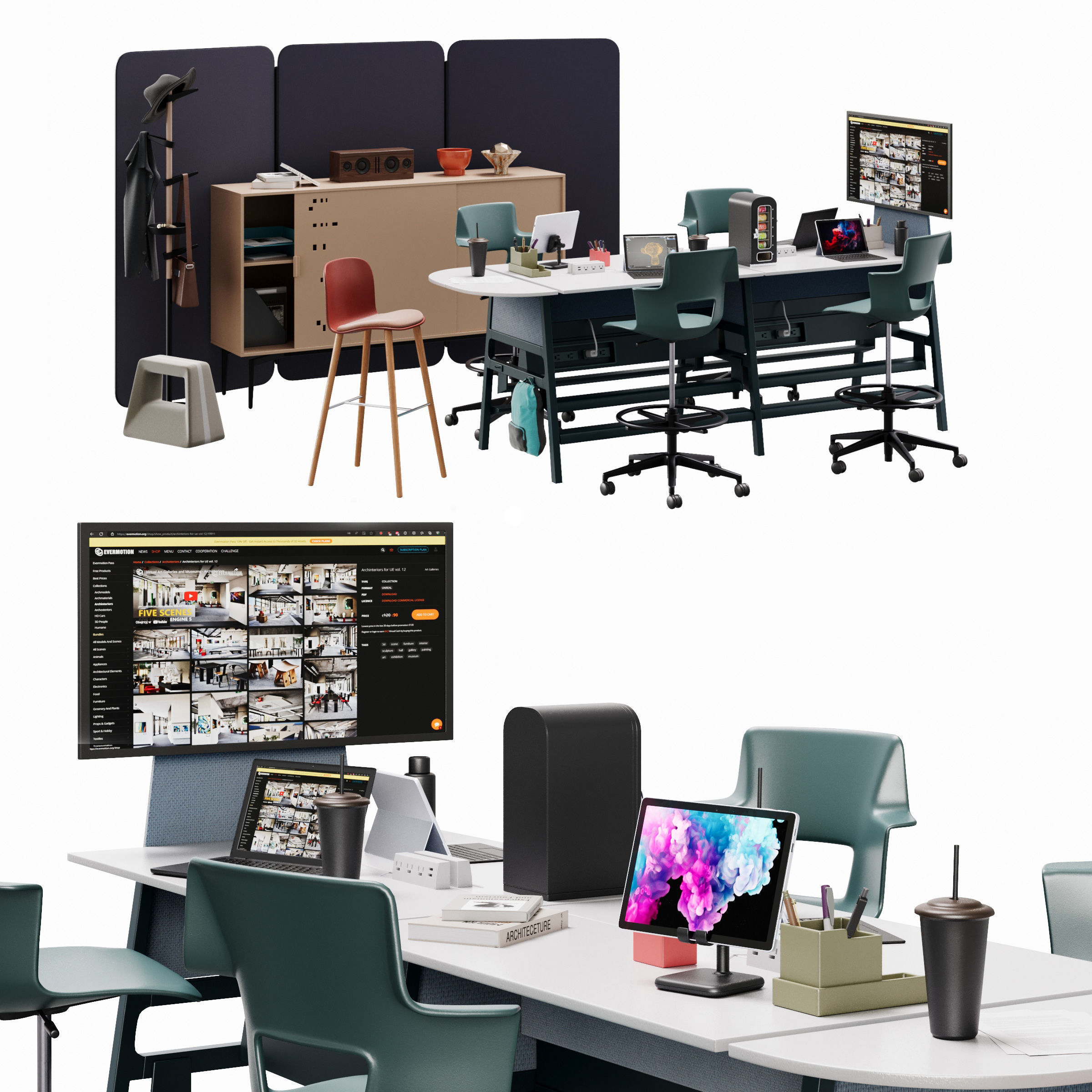 Archmodels vol 288 - office furniture 3D model_12