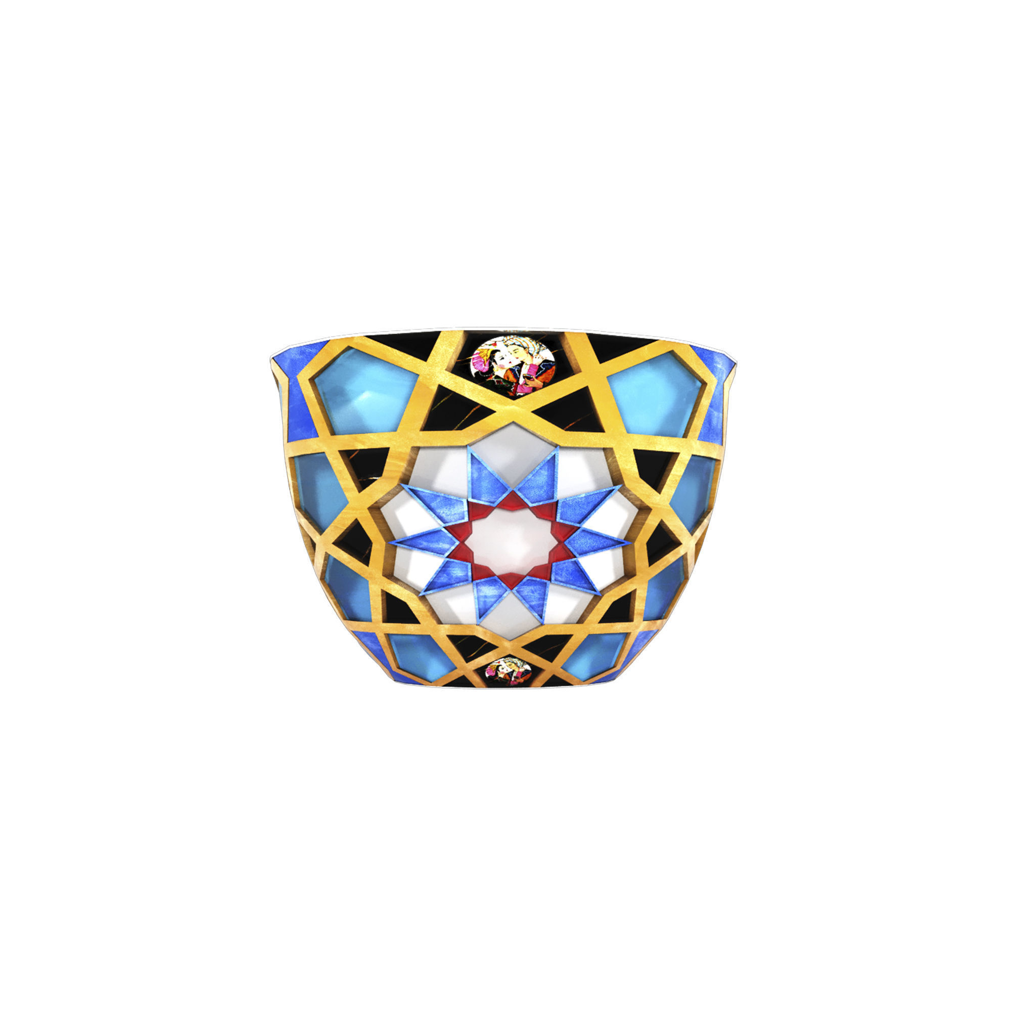 Collection of traditional vases and traditional panels 3D model_18