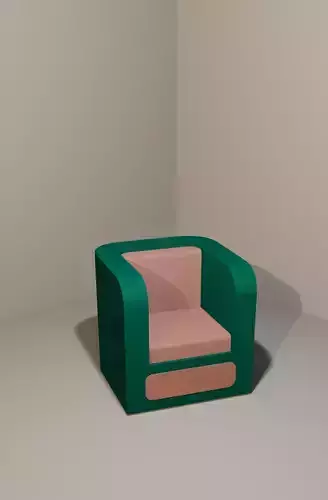 3D model of a modern chair