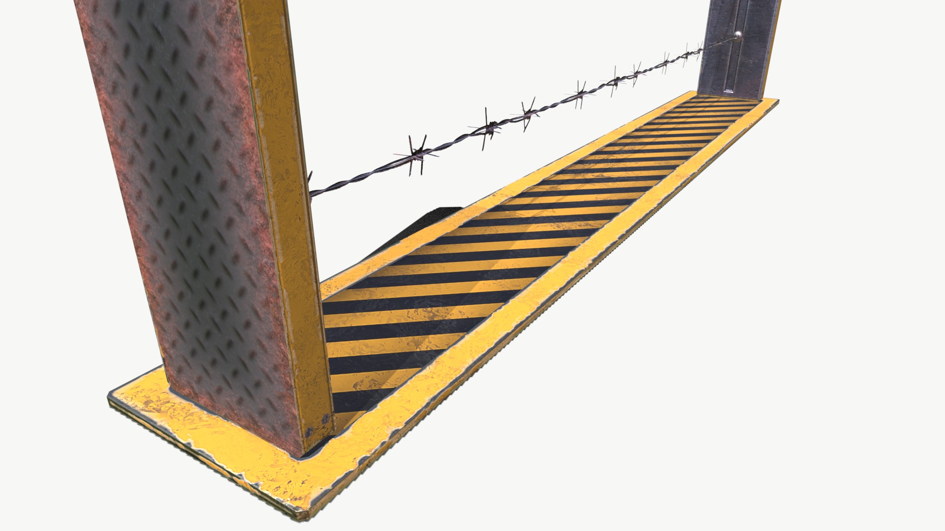 barbed wire 2 Low-poly 3D model_5