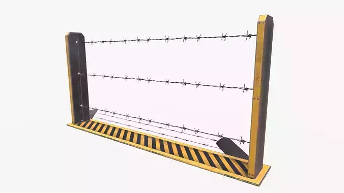 barbed wire 2 Low-poly 3D model