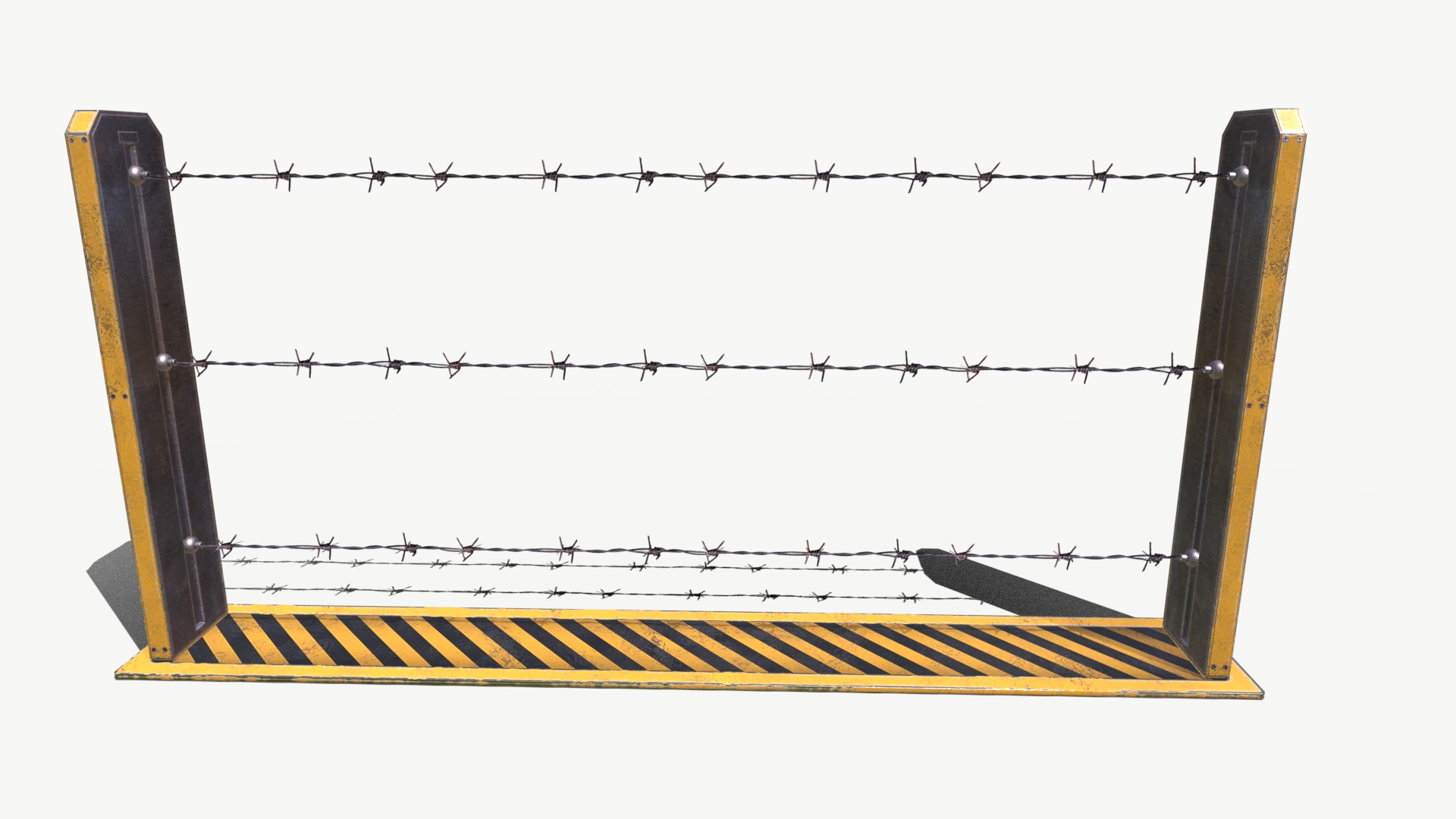 barbed wire 2 Low-poly 3D model_2