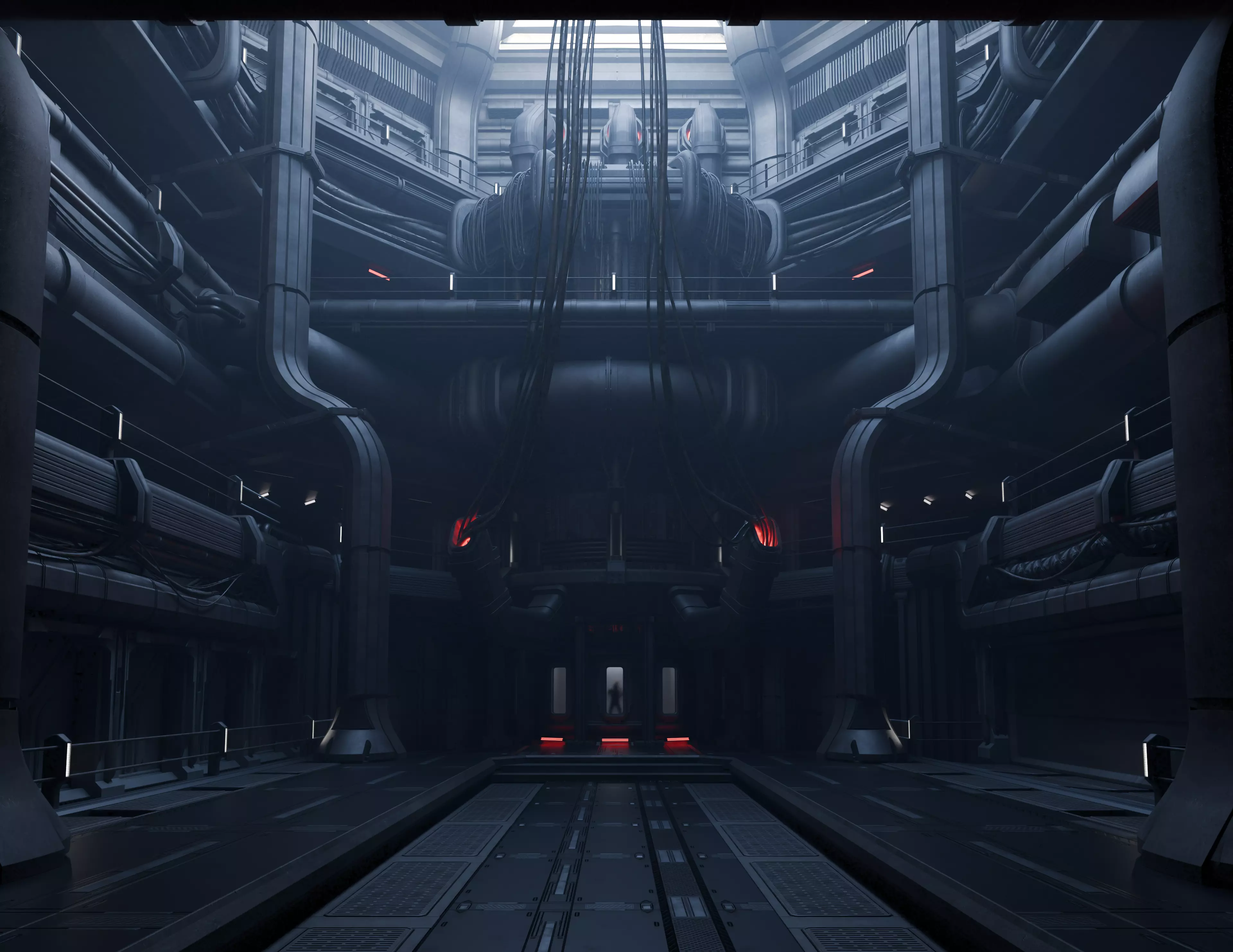 Cyberpunk Interior Scene v15 - The Research Facility 3D model_0