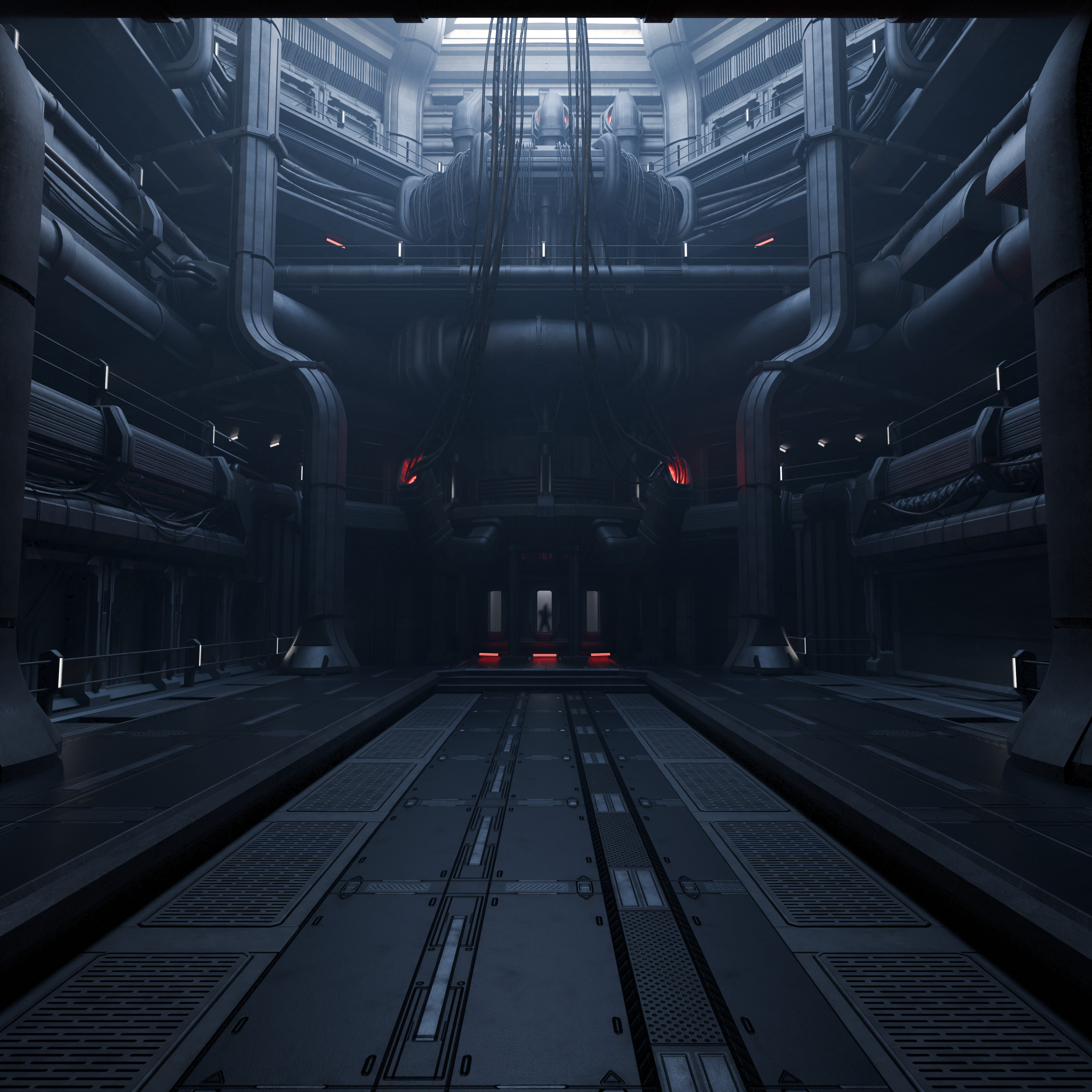 Cyberpunk Interior Scene v15 - The Research Facility 3D model_1