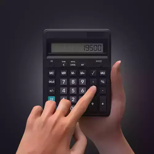 Counting Hand with Holding Calculator 3D model