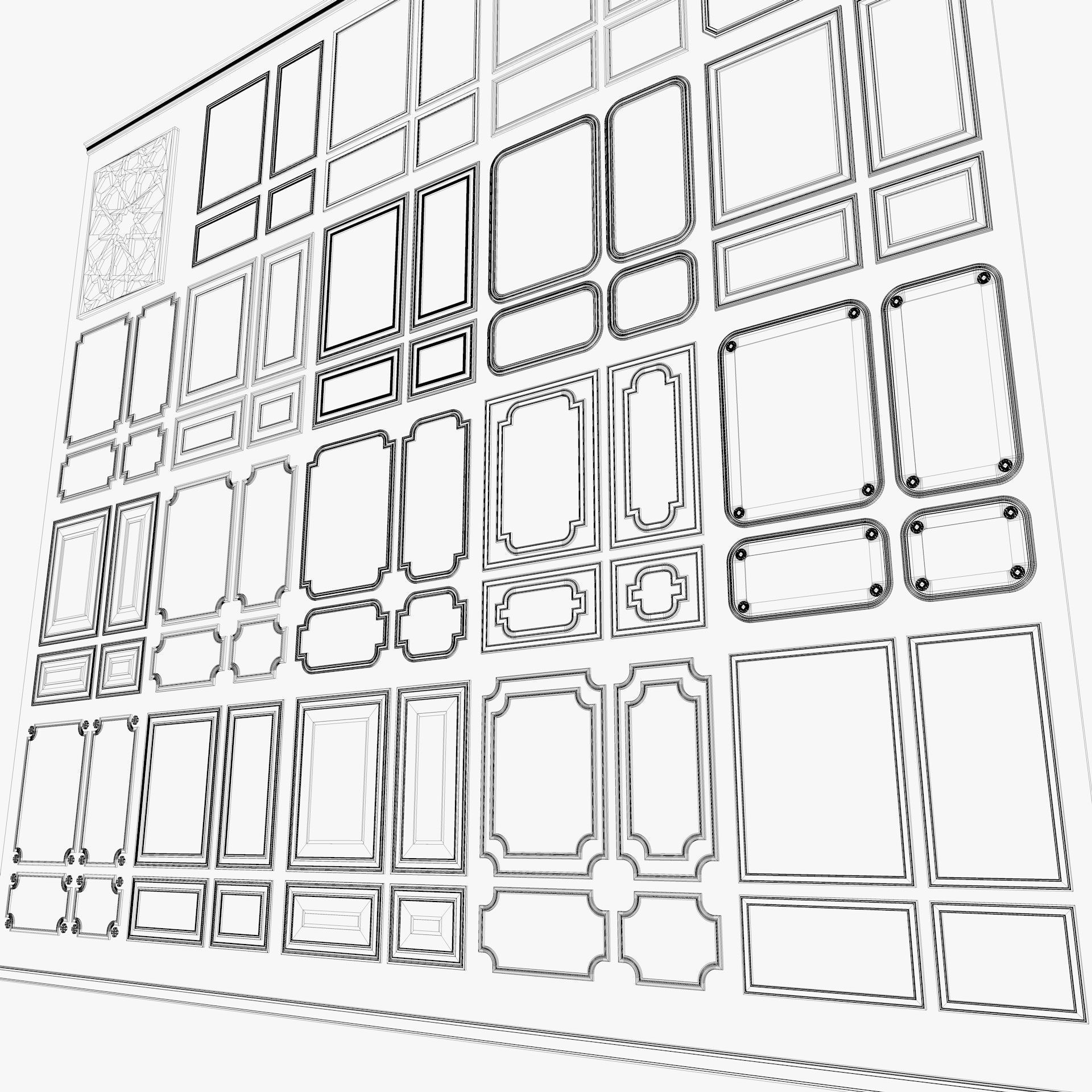 Decorative Wall Mouldings 3D model_15