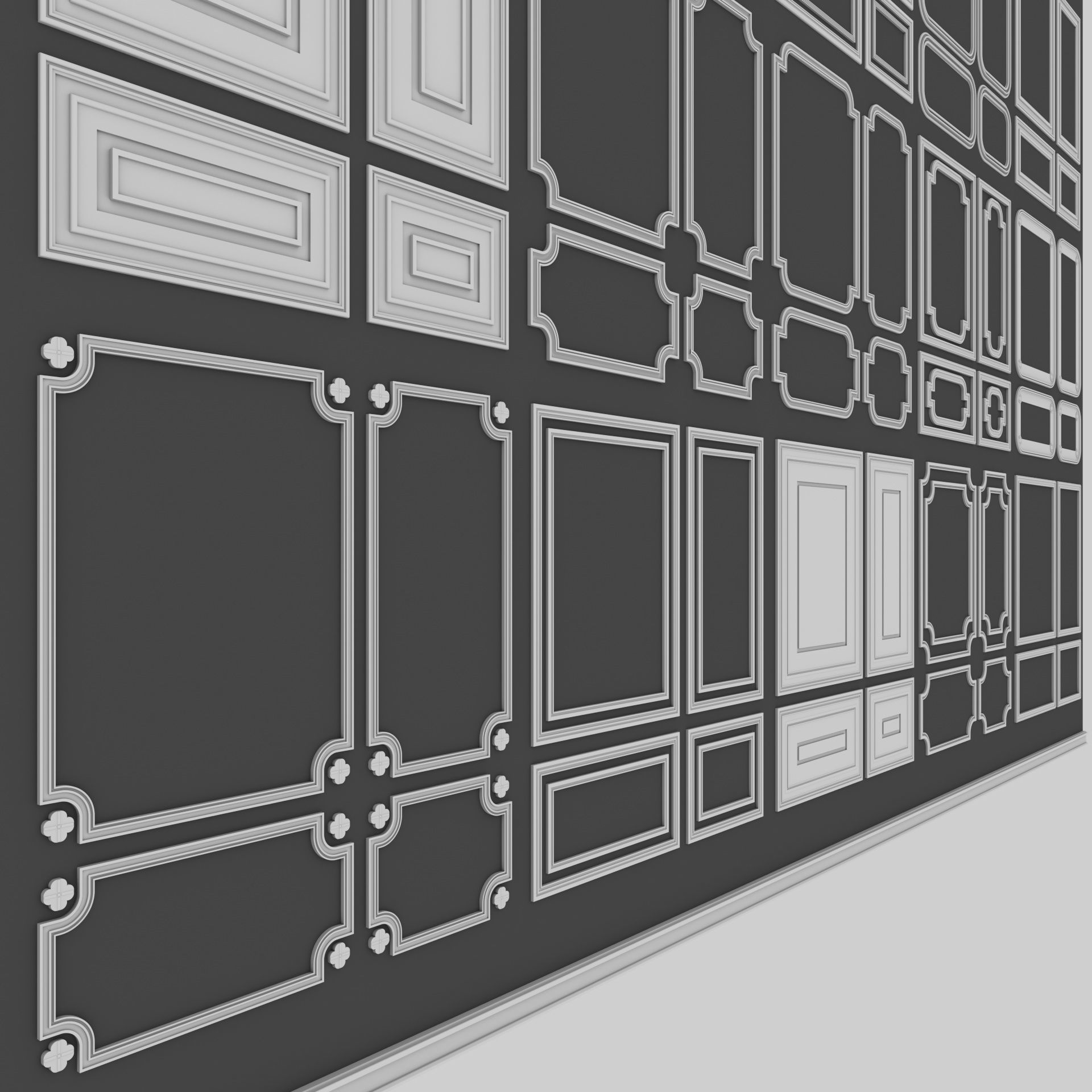 Decorative Wall Mouldings 3D model_1