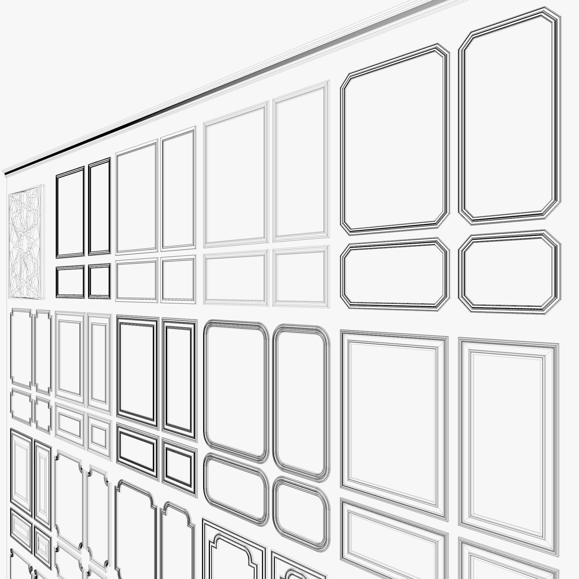 Decorative Wall Mouldings 3D model_12