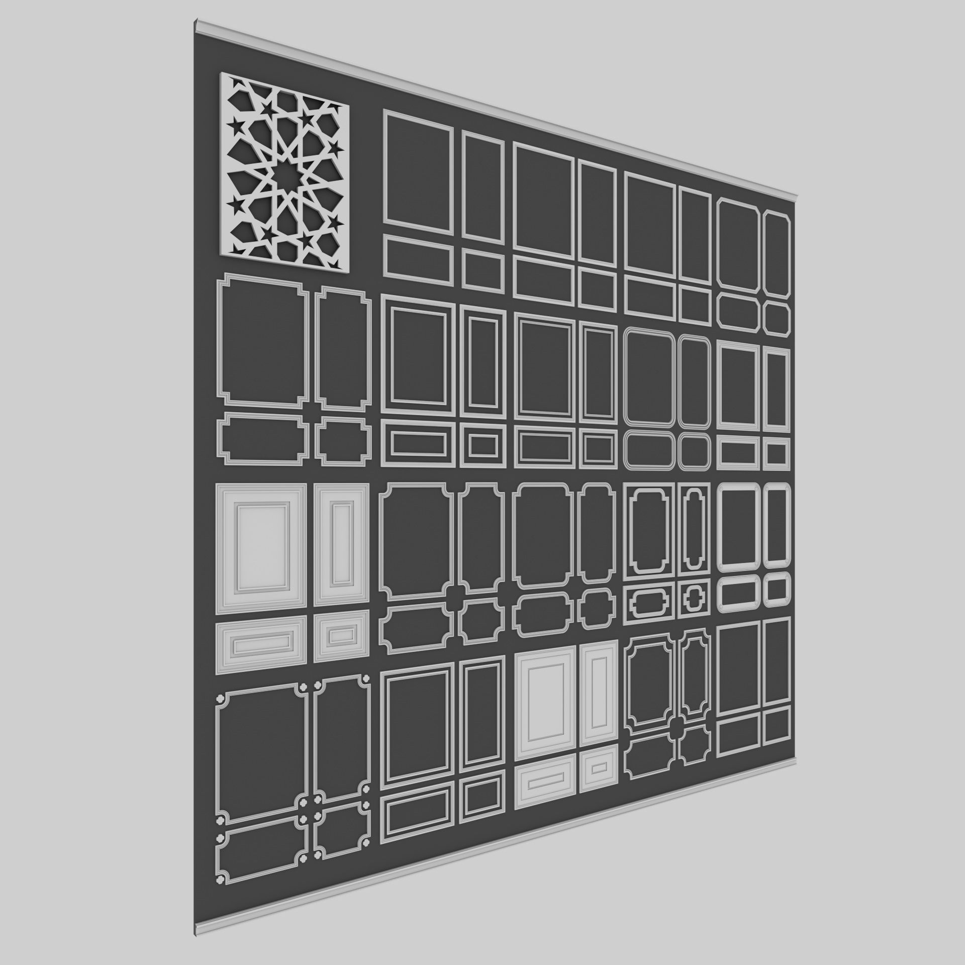 Decorative Wall Mouldings 3D model_6