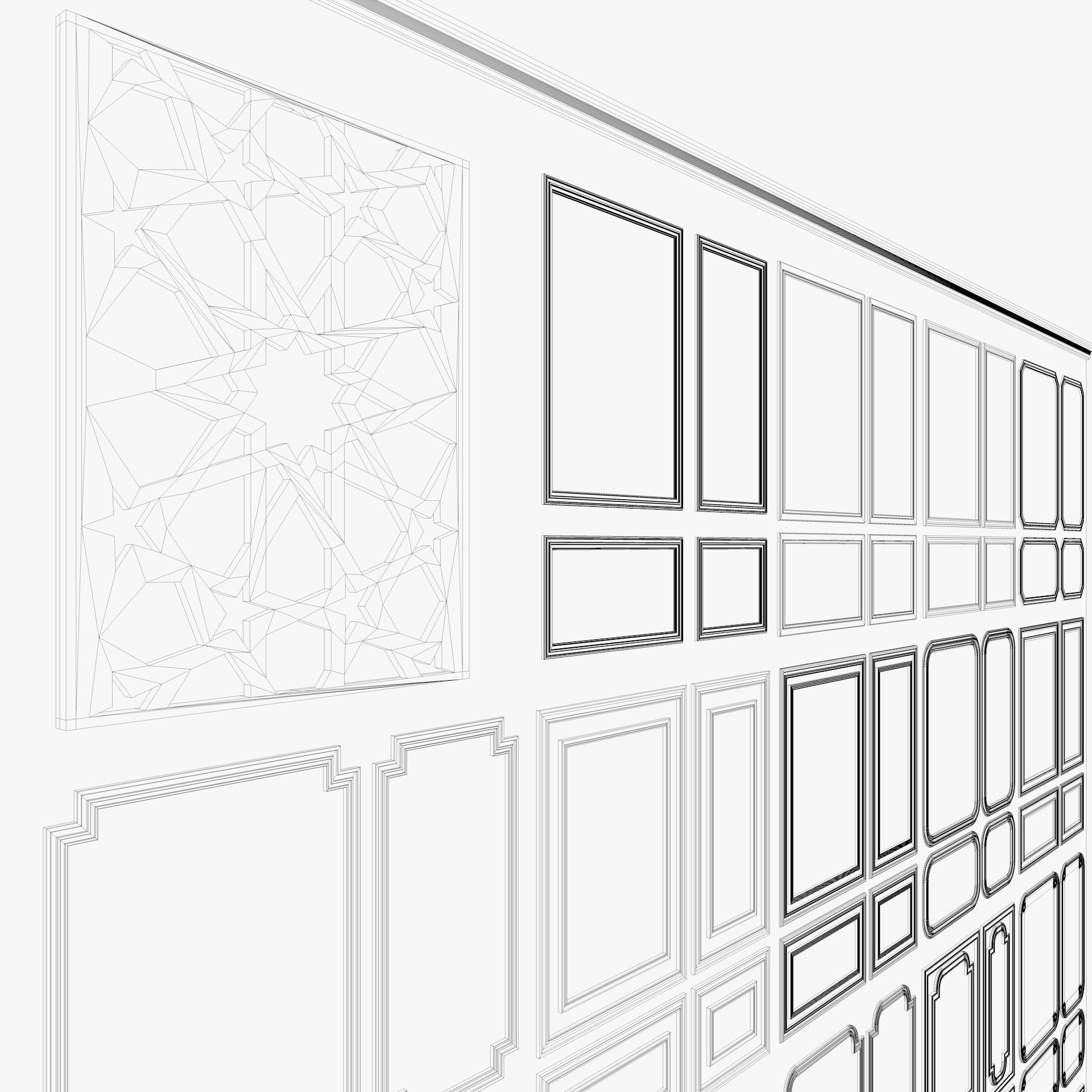 Decorative Wall Mouldings 3D model_10