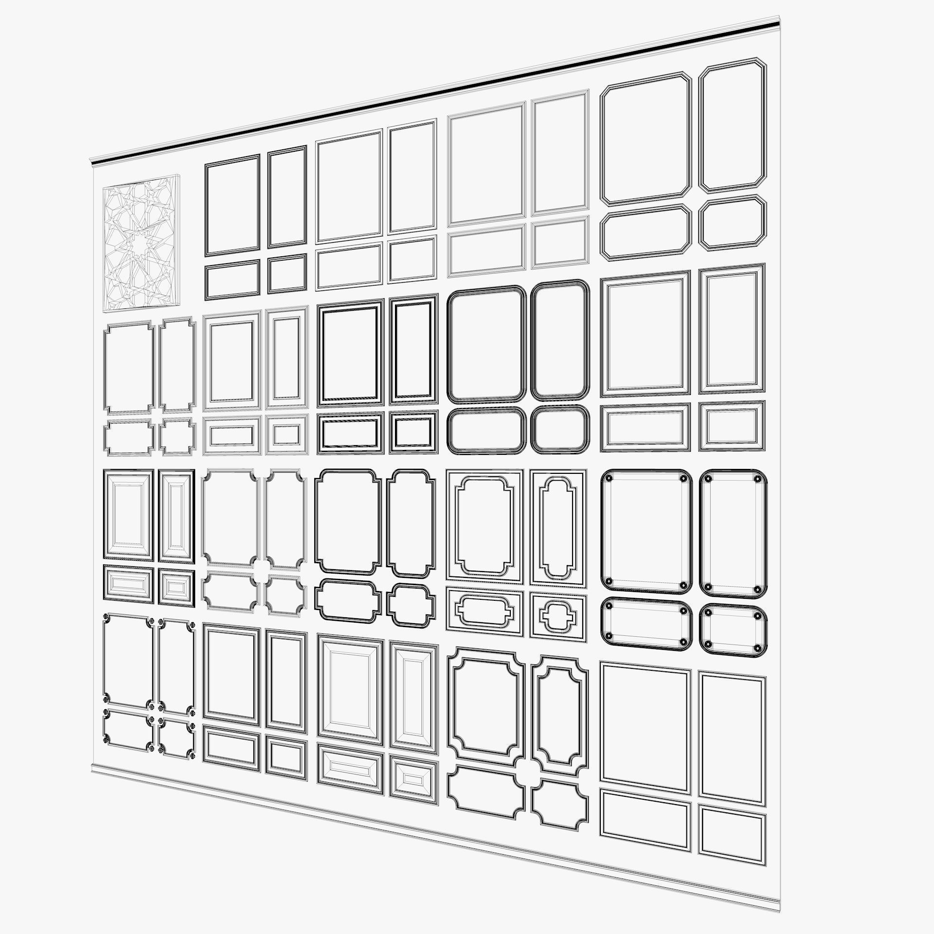 Decorative Wall Mouldings 3D model_13