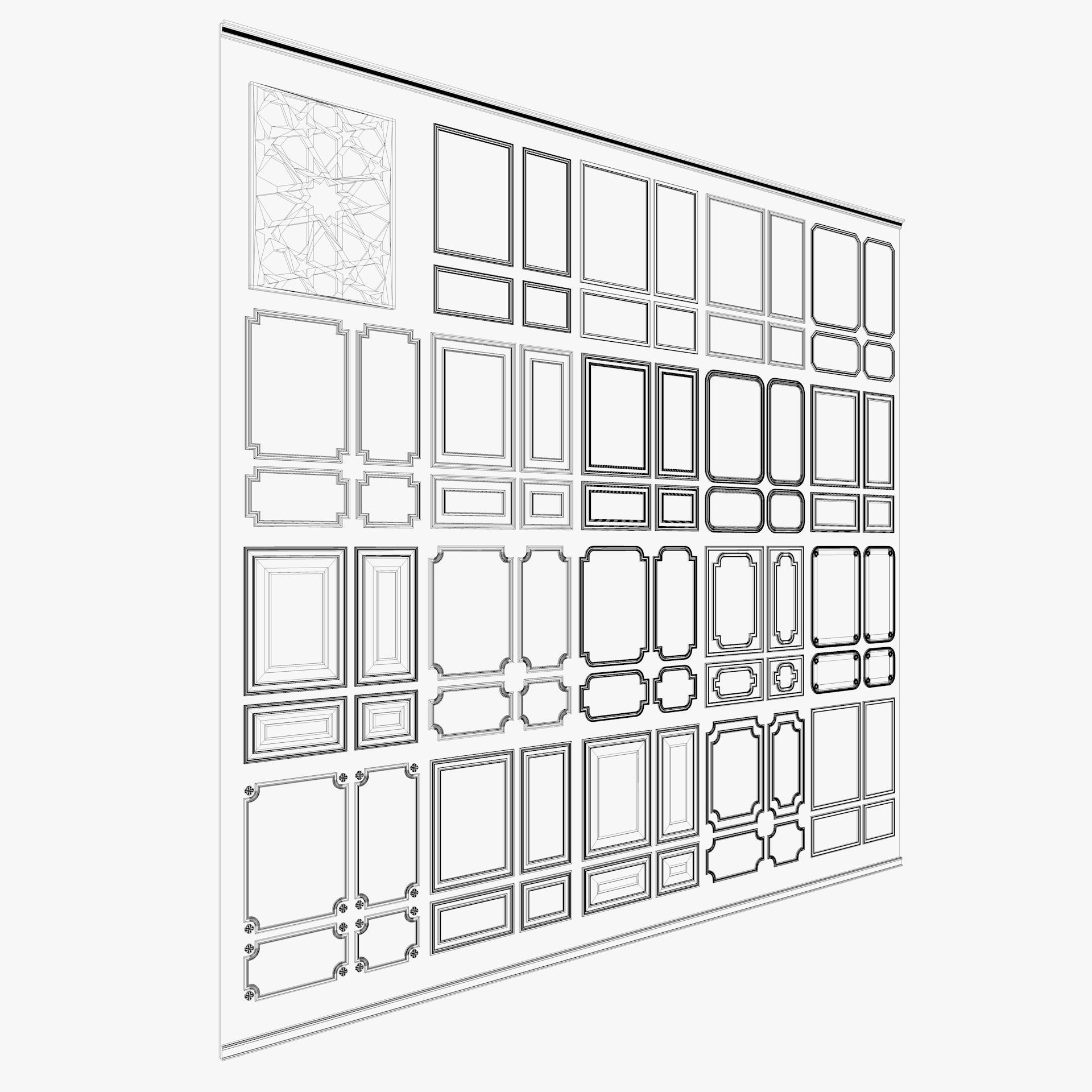 Decorative Wall Mouldings 3D model_14