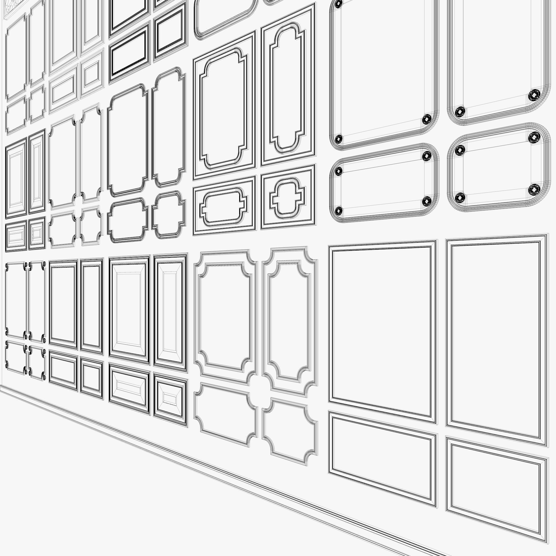 Decorative Wall Mouldings 3D model_11