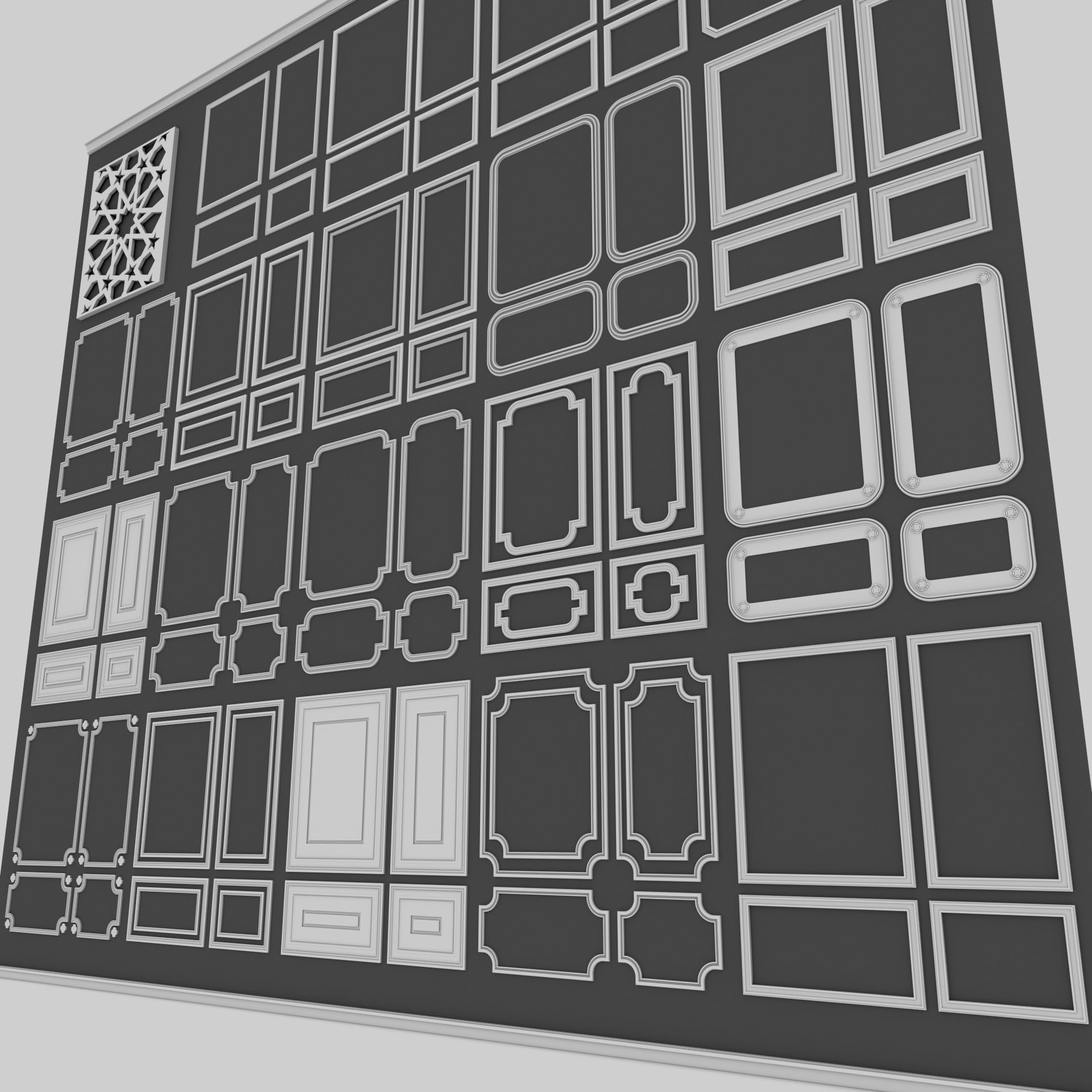 Decorative Wall Mouldings 3D model_7