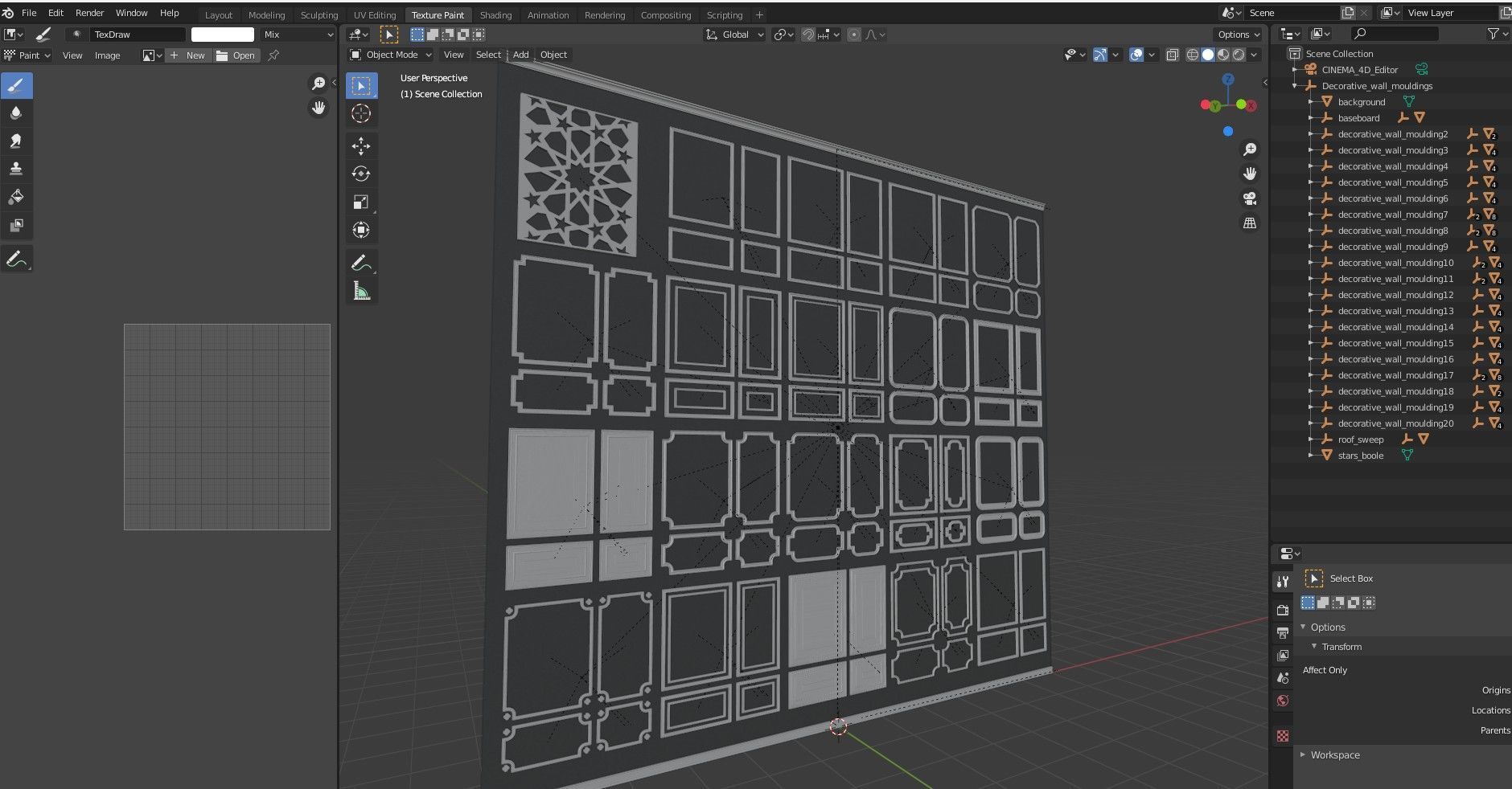 Decorative Wall Mouldings 3D model_19