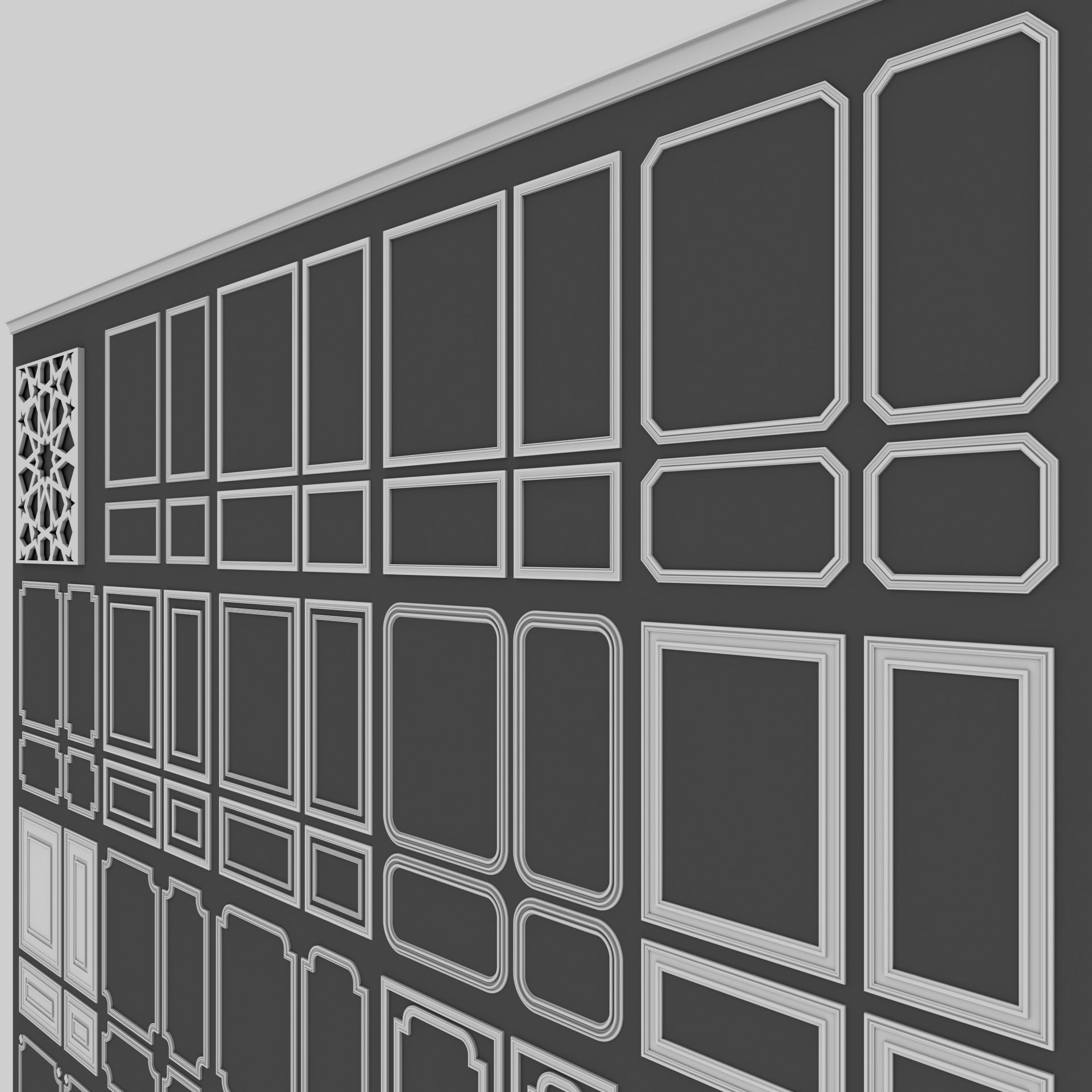 Decorative Wall Mouldings 3D model_4
