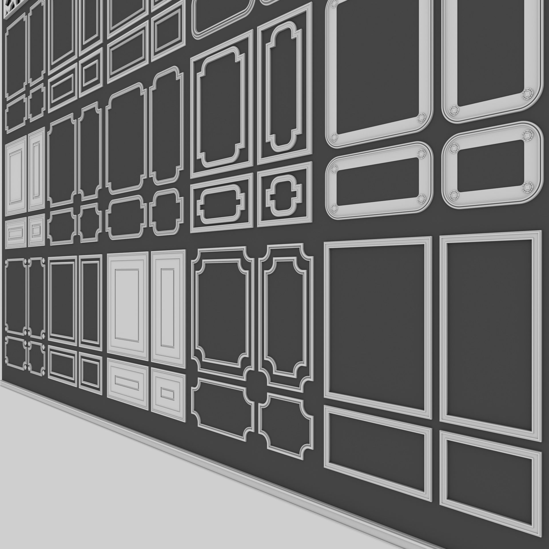 Decorative Wall Mouldings 3D model_3