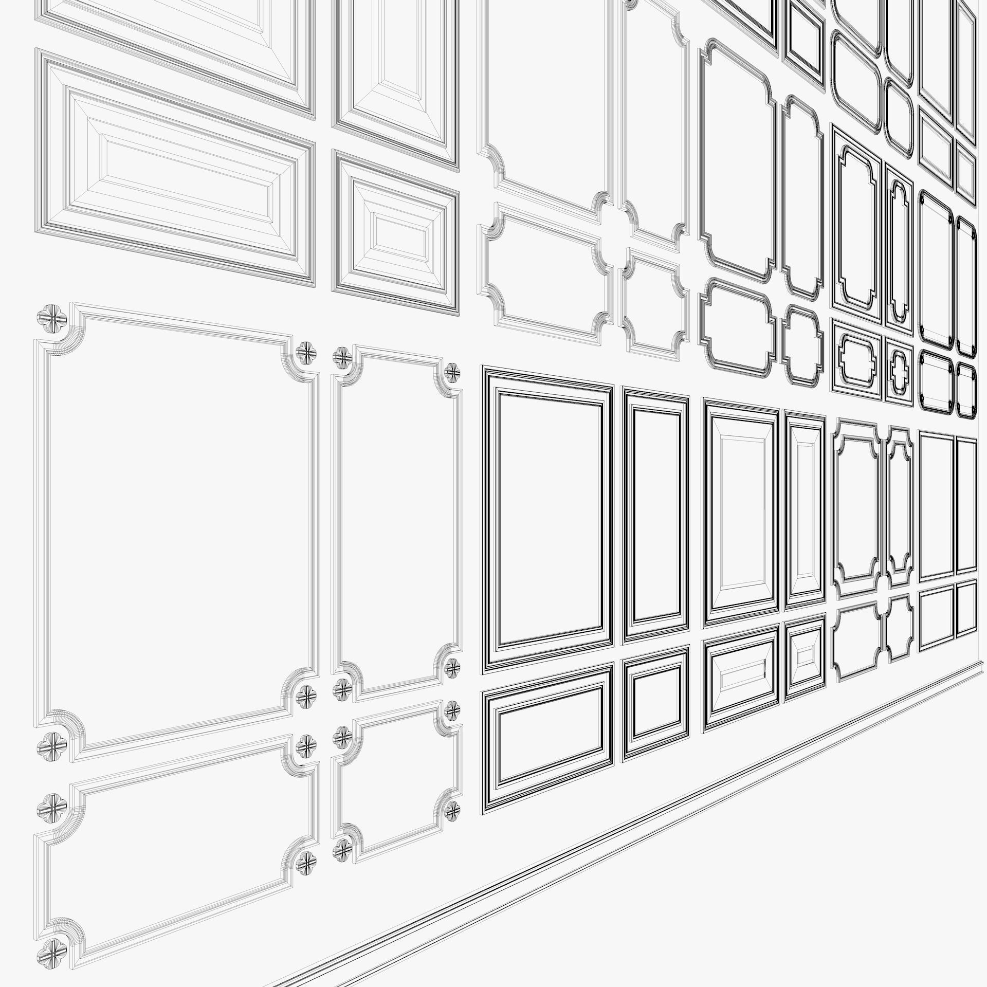 Decorative Wall Mouldings 3D model_9