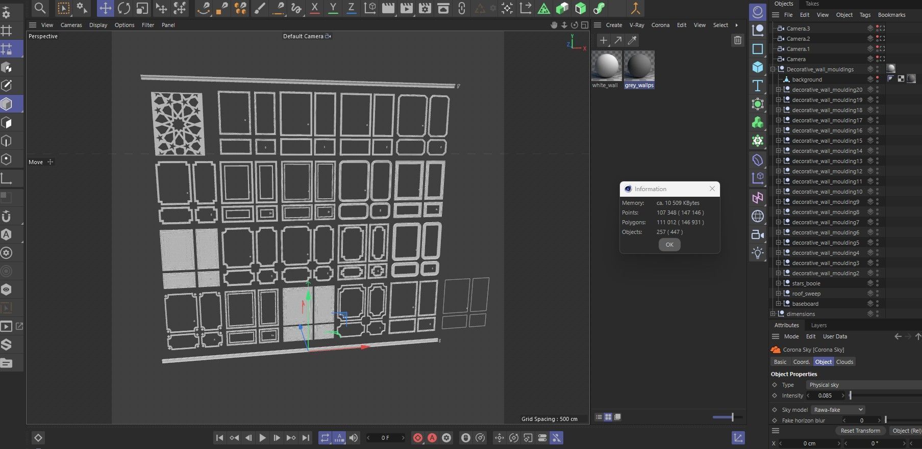 Decorative Wall Mouldings 3D model_16